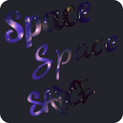 Tipos de letra bonitos com fundo espacial