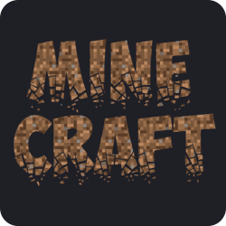 Letra Minecraft com diferentes fontes
