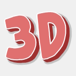 Gerador de fonte 3D gradiente bonita