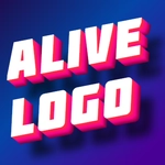 Logotipo com fonte de gradiente e volume