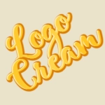 Texto caramelo - fonte com efeito de creme