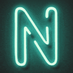 Animação GIF de texto neon