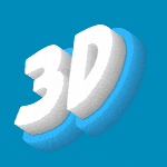 Animação GIF de fonte 3D