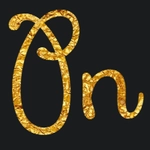 Texto dourado com fonte xiogfto