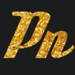 Texto dourado com a fonte deftone