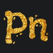 Texto dourado com fonte Flavors