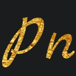 Texto dourado com fonte MarckScript
