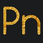 Texto dourado com fonte Comfortaa