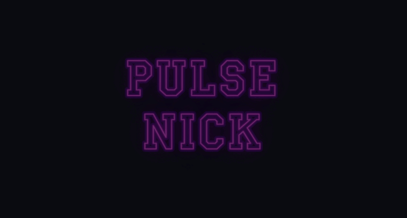 Fonte neon piscando para nick