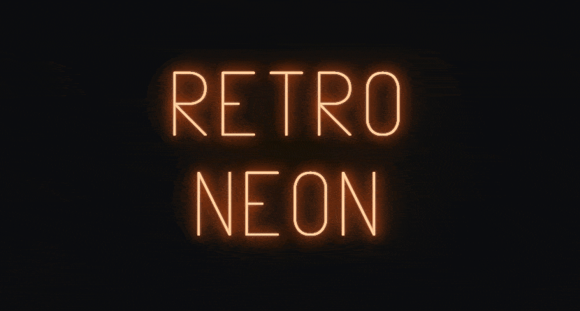 Neon no estilo retrô