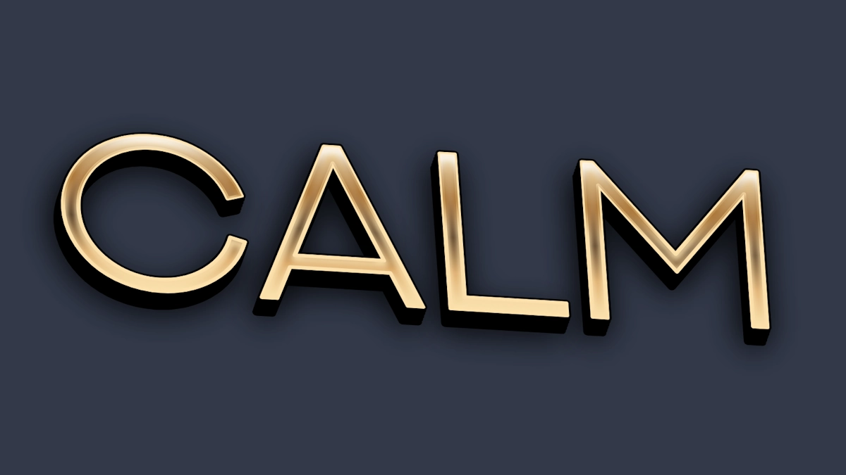 Letra elegante, minimalista, com efeito dourado 3D