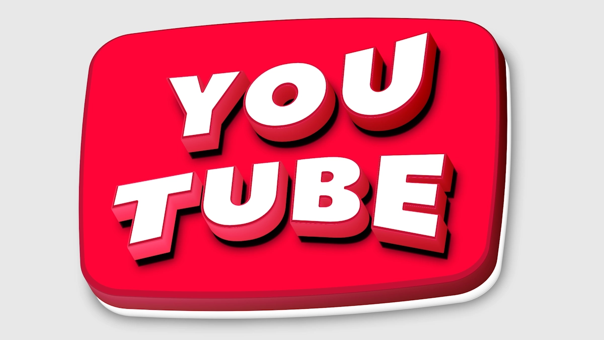 Criar texto 3D em botão vermelho do YouTube online