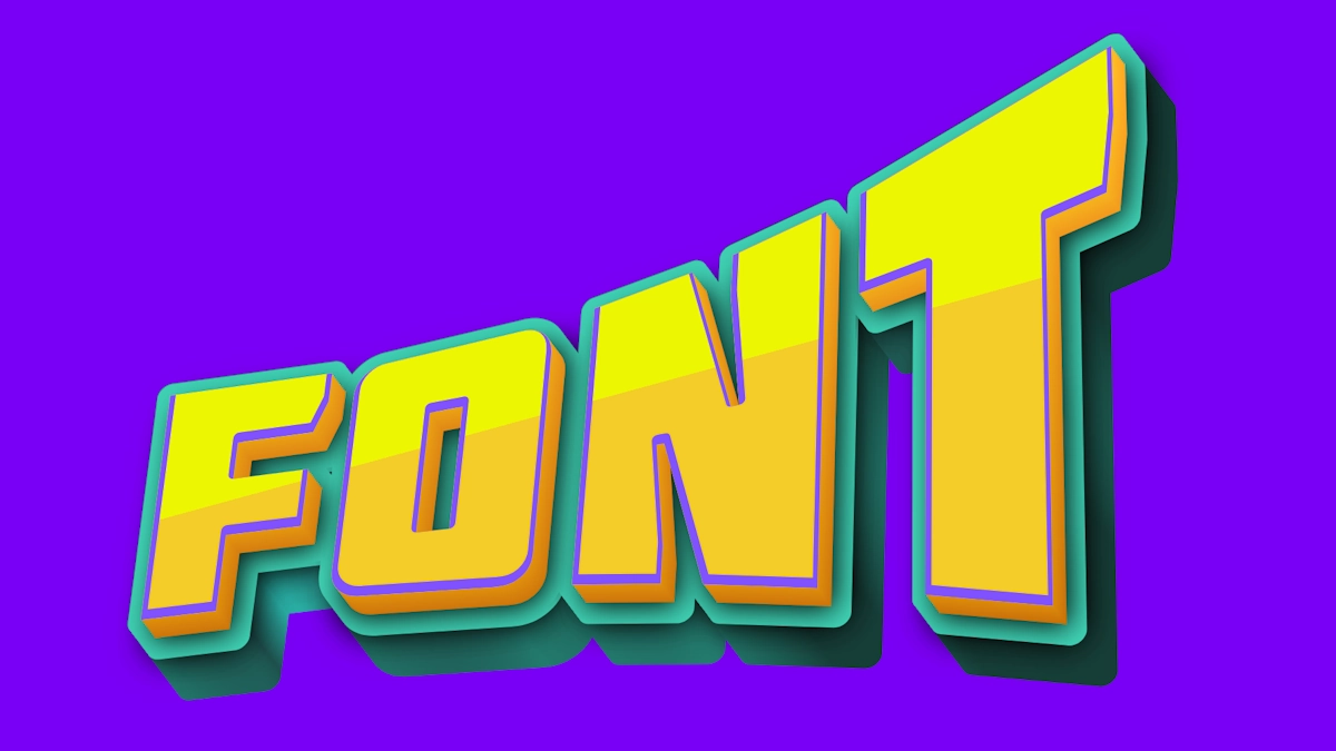 Efeito de texto: legenda bonita em fonte 3D amarela