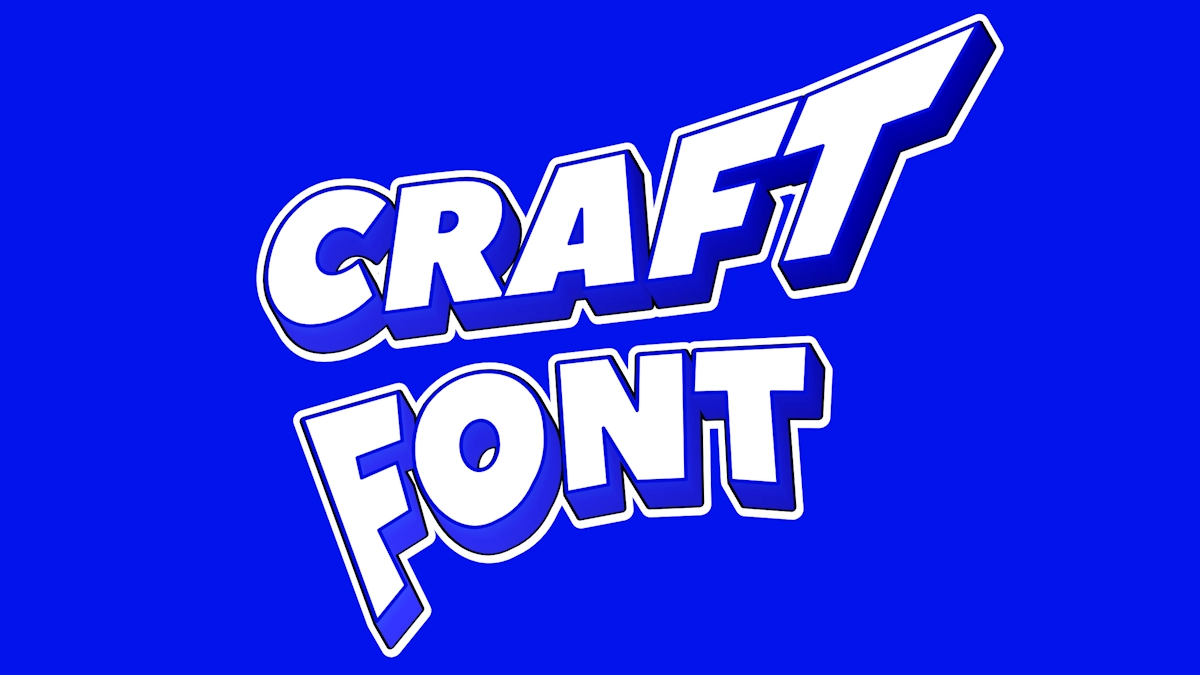 Texto 3D branco-azul dinâmico com contorno para prévias