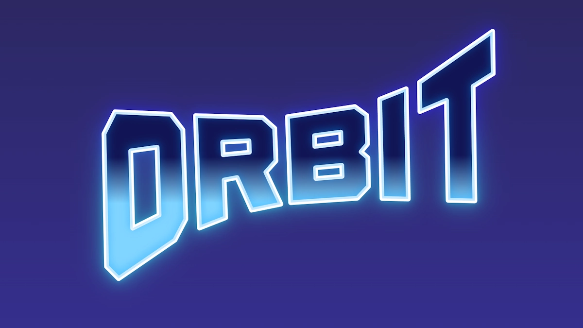 Fonte retro azul brilhante com gradiente