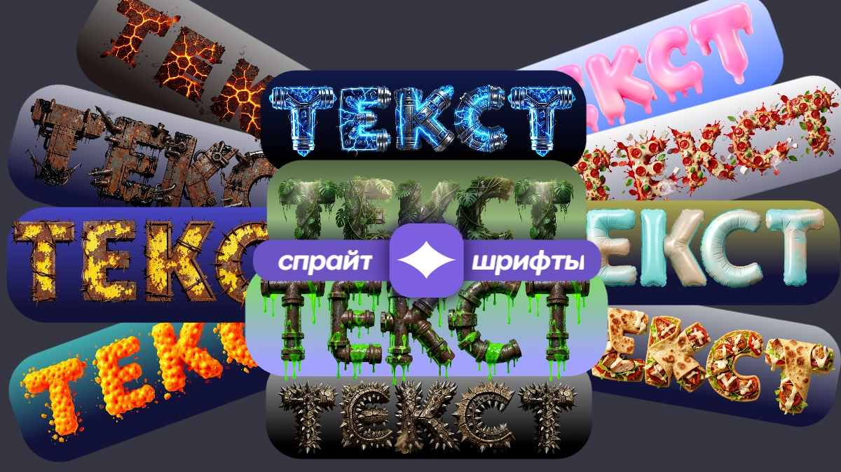 Editor de fontes sprite bonitas com diferentes estilos e designs