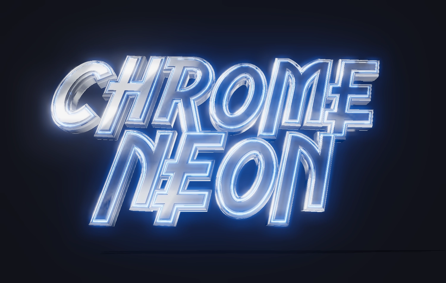 Escrever legenda bonita com neon crômio