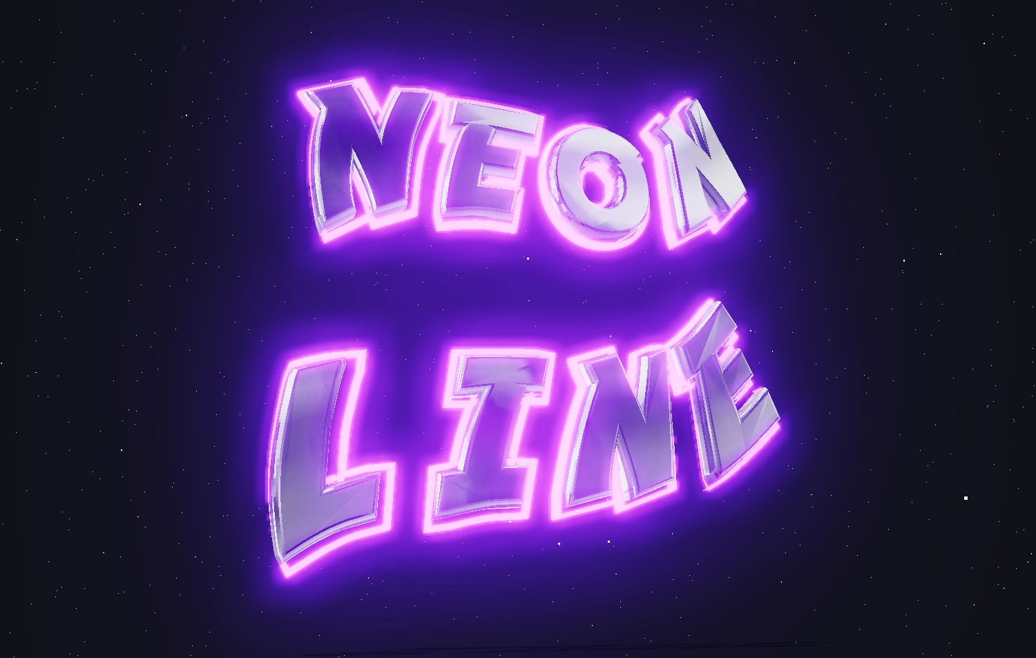 Fazer texto com fonte cromada neon