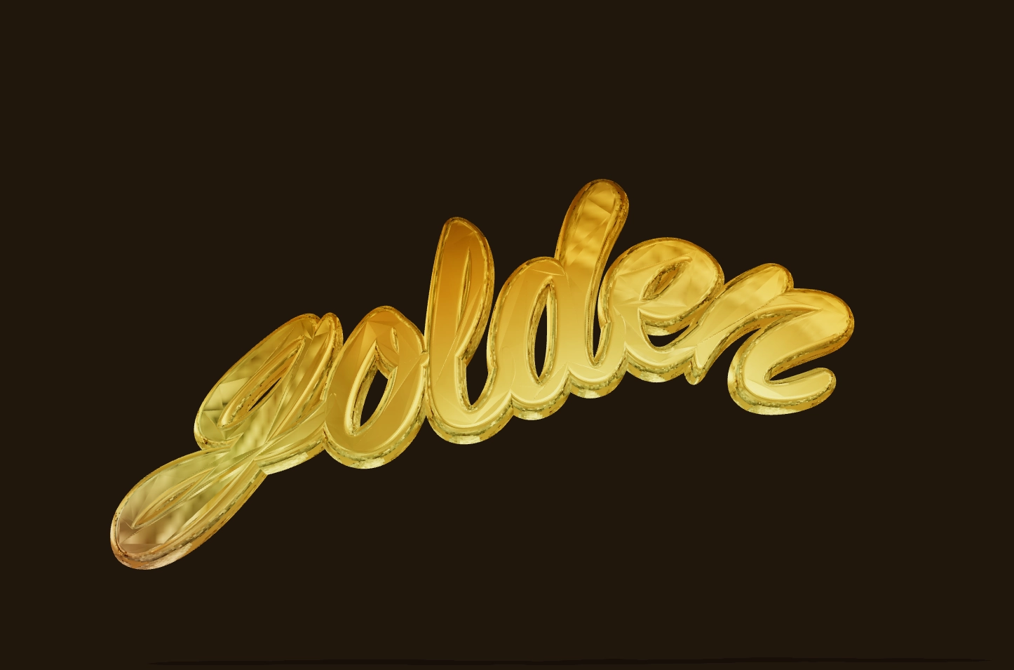 Fazer um texto bonito em ouro granulado