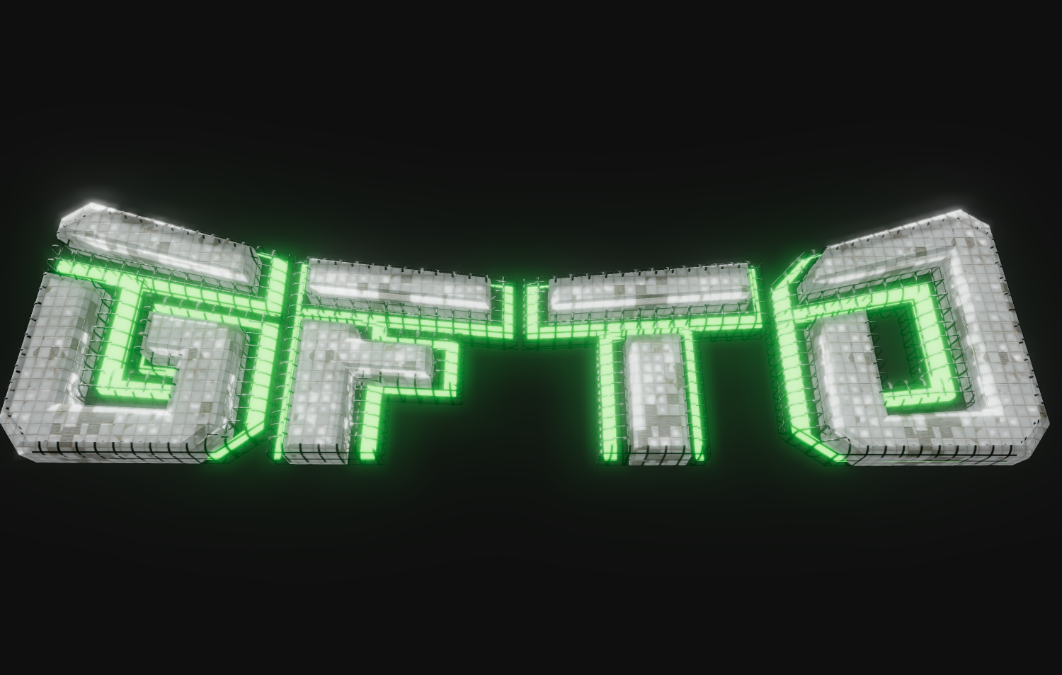 Legenda bonita com fonte neon futurista
