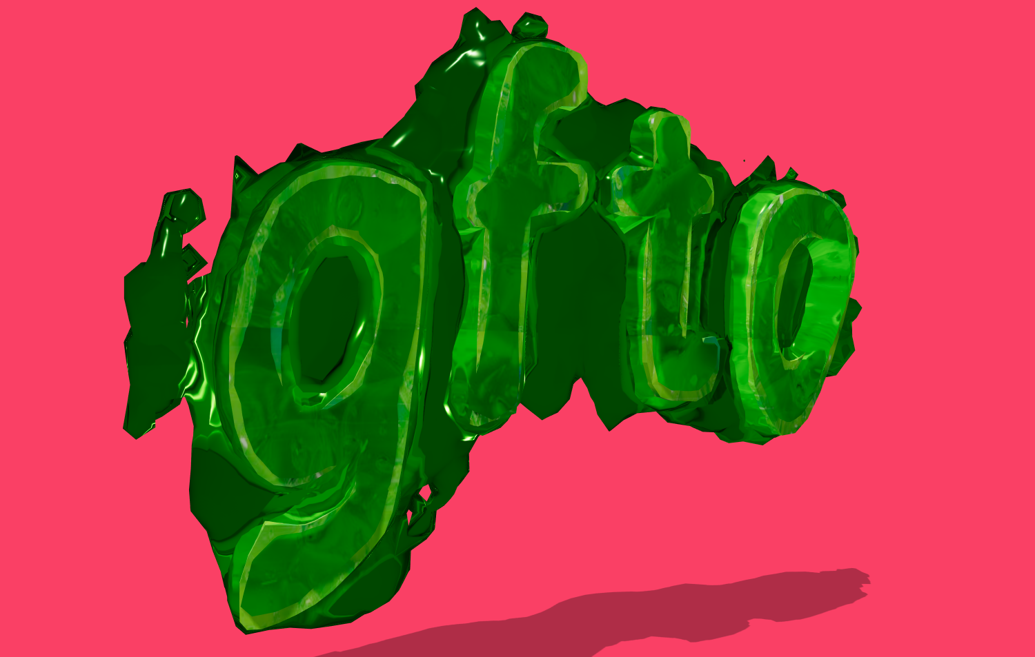 Fazer texto com fonte bonita de slime verde