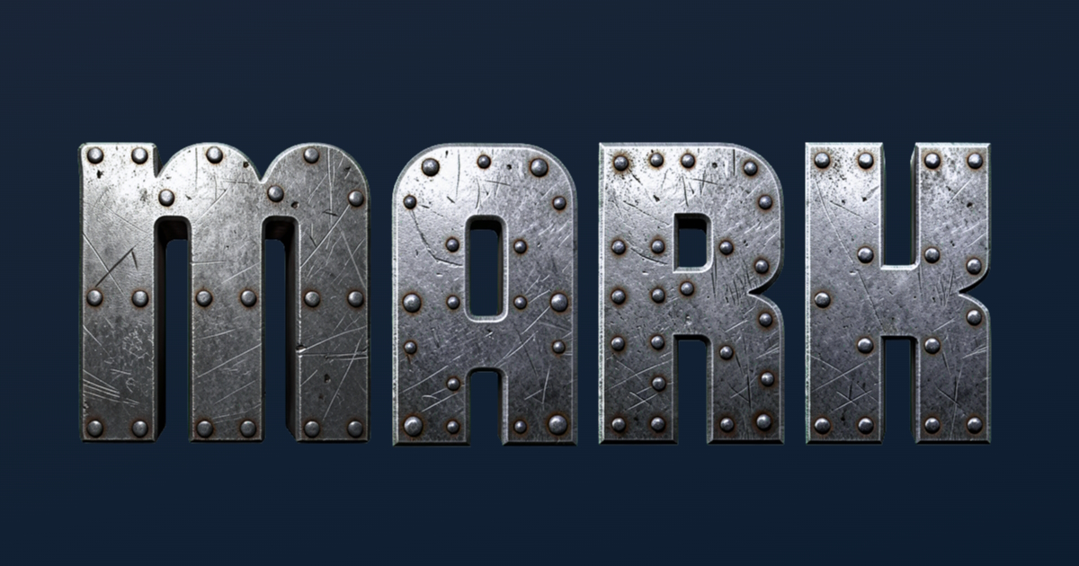 Texto em aço: exemplo de geração de fonte 3D em metal com pregos