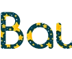 Raios do Título: Crie uma palavra de logotipo única com fundo estrelado